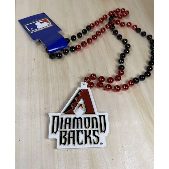 Arizona Diamondbacks Baseball MLB Mardi Gras Beads‎ Team Logo New - Picture 1 of 4
